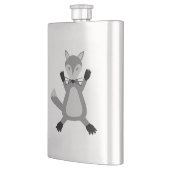 Creepy Cute Halloween Wolf Flachmann (Links)