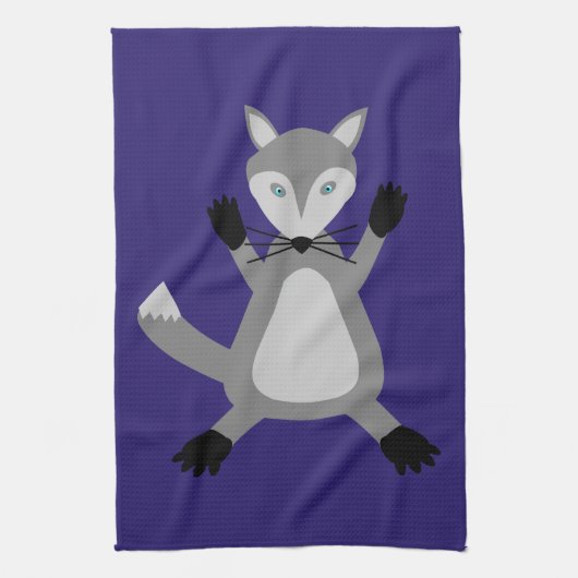 Creepy Cute Halloween Wolf Geschirrtuch (Vertikal)