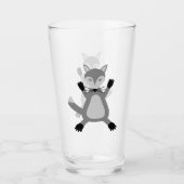 Creepy Cute Halloween Wolf Glas (Vorderseite)