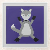 Creepy Cute Halloween Wolf Glasuntersetzer (Vorderseite)