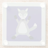 Creepy Cute Halloween Wolf Glasuntersetzer (Rückseite)