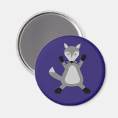 Creepy Cute Halloween Wolf Magnet (Vorderseite/Rückseite)