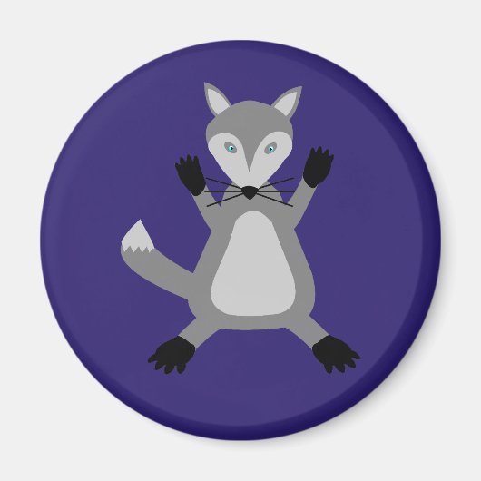Creepy Cute Halloween Wolf Magnet (Vorne)
