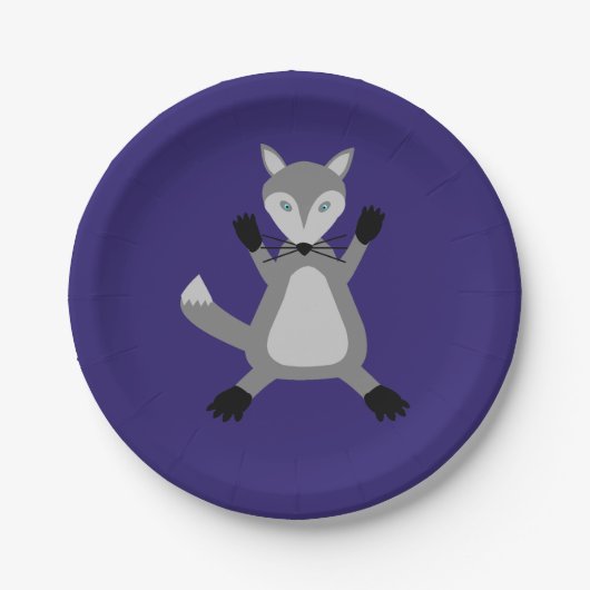 Creepy Cute Halloween Wolf Pappteller (Vorderseite)
