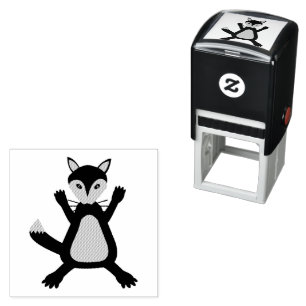 Creepy Cute Halloween Wolf Permastempel