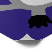 Creepy Cute Halloween Wolf Poster (Ecke)