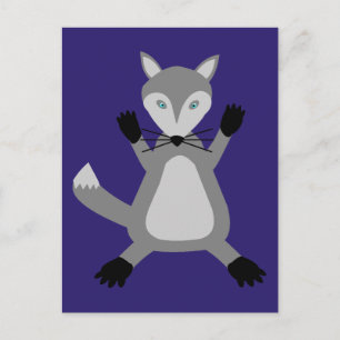 Creepy Cute Halloween Wolf Postkarte