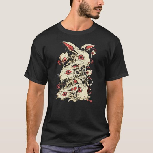 Creepy Cute Horror Bunny Rabbit Goth Grunge Horror T-Shirt (Vorderseite)