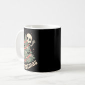 Creepy Cute Kawaii Skeleton Christmas Tree Skull B Kaffeetasse (Vorderseite Links)
