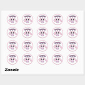 Creepy Cute Pink Goth Bunny Easter Sticker (Blatt)