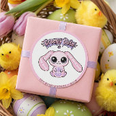 Creepy Cute Pink Goth Bunny Easter Sticker