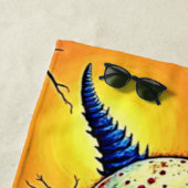 Creepy Dämon in spöttischem Holzdesign Strandtuch (Beispiel)