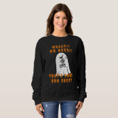 Creepy Das ist ein weißes Mesh Halloween-Geist Sweatshirt (Vorne ganz)