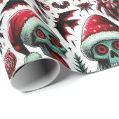 Creepy Dead Christmas Pattern Geschenkpapier (Rolleneckpunkt)