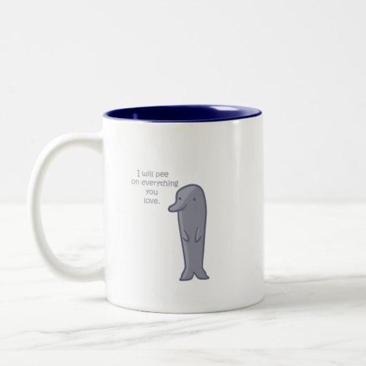 Creepy Delphin-Tasse Zweifarbige Tasse (Links)