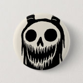 Creepy Demon Skull Button (Vorderseite)