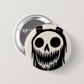 Creepy Demon Skull Button (Vorne & Hinten)