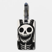 Creepy Demon Skull Gepäckanhänger (Rückseite vertikal)
