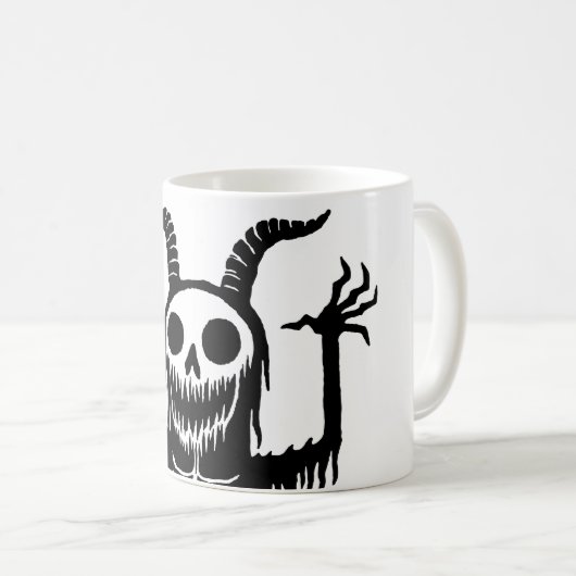 Creepy Demon Skull Kaffeetasse (VorderseiteRechts)
