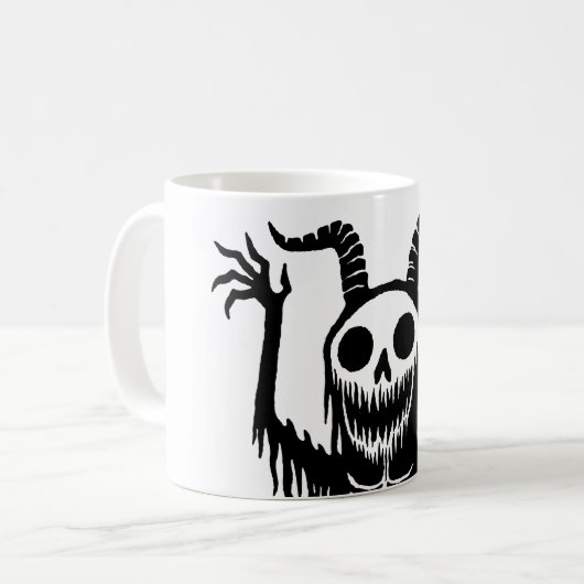Creepy Demon Skull Kaffeetasse (Vorderseite Links)
