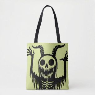 Creepy Demon Skull Tasche