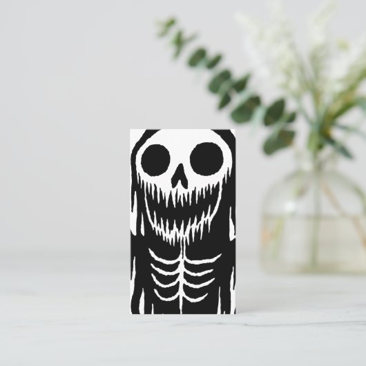 Creepy Demon Skull Visitenkarte (Stehend Vorderseite)