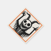 Creepy Devil Skull Halloween Serviette (Ecke)