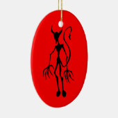 Creepy Devil Strichmännchen Keramikornament (Rechts)