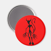 Creepy Devil Strichmännchen Magnet (Vorderseite/Rückseite)
