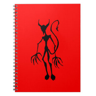 Creepy Devil Strichmännchen Notizblock