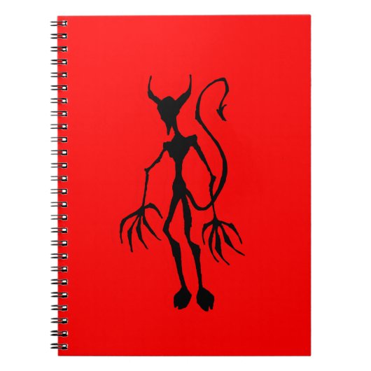Creepy Devil Strichmännchen Notizblock (Vorderseite)