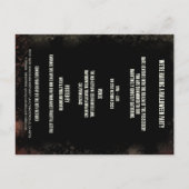 Creepy Doll Budget Adult Halloween Einladung Postkarte (Rückseite)