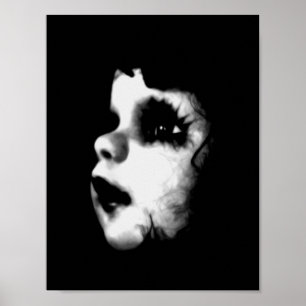 Creepy Doll Face Poster