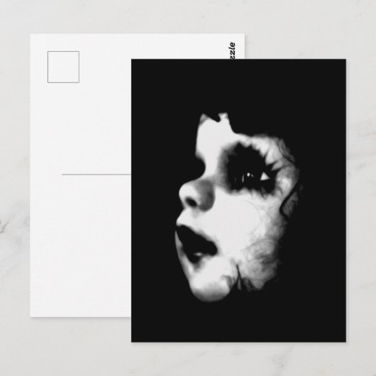 Creepy Doll Face Postkarte (Vorne/Hinten)