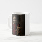 Creepy Doll Horror Kaffeetasse (Vorderseite Links)