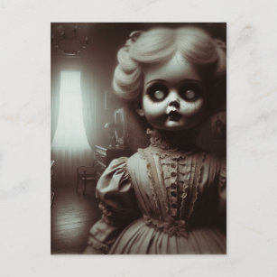 Creepy Doll Horror Postkarte