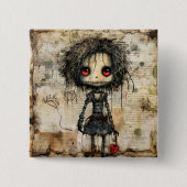 Creepy Doll mit Herz Button (Vorderseite)