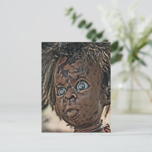 Creepy Doll Postkarte (Stehend Vorderseite)