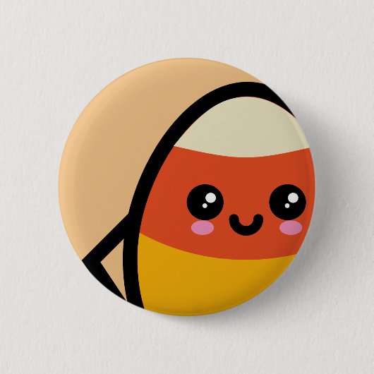 Creepy Egg Candy Corn - Halloween Button (Vorderseite)