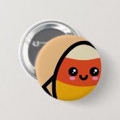 Creepy Egg Candy Corn - Halloween Button (Vorne & Hinten)