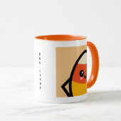 Creepy Egg Candy Corn - Halloween | Name hinzufüge Tasse (VorderseiteRechts)