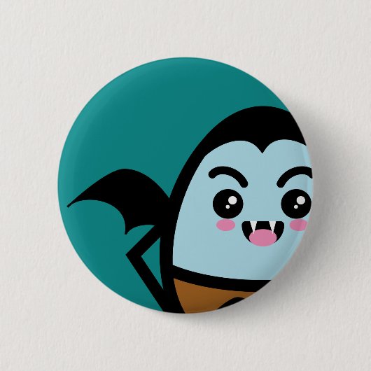 Creepy Egg Dracula - Halloween Button (Vorderseite)