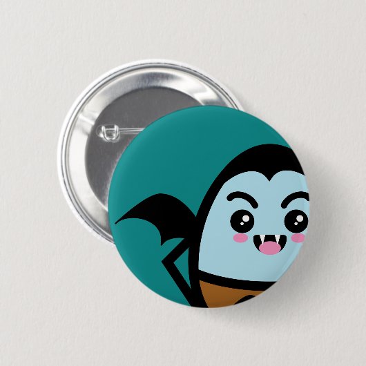 Creepy Egg Dracula - Halloween Button (Vorne & Hinten)