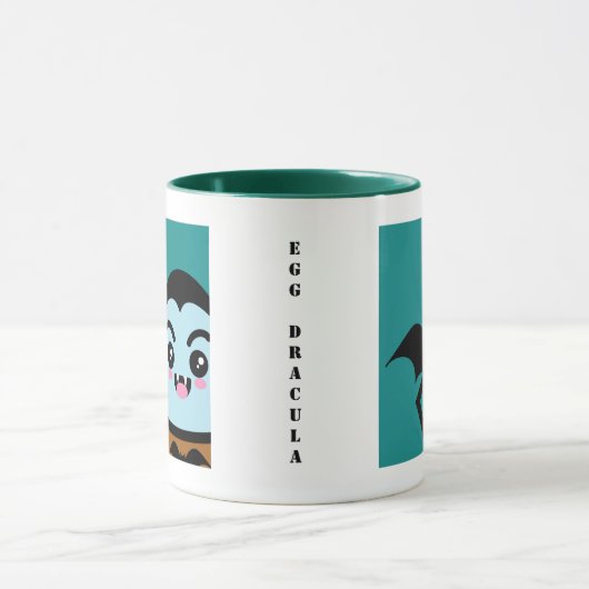 Creepy Egg Dracula - Halloween | Name hinzufügen Tasse (Zentrum)