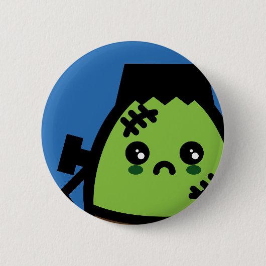 Creepy Egg Frankenstein - Halloween Button (Vorderseite)