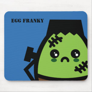 Creepy Egg Frankenstein Halloween Name hinzufüge Mousepad