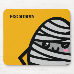 Creepy Egg Mummy Halloween   Name hinzufügen Mousepad
