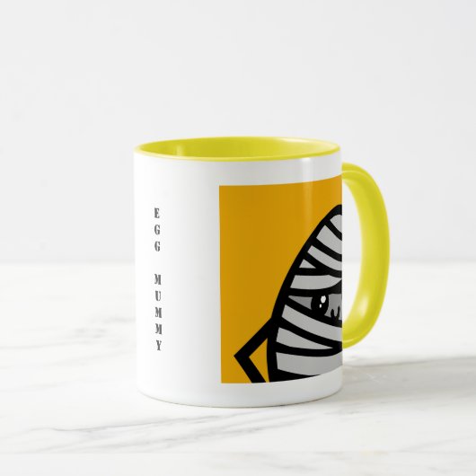 Creepy Egg Mummy - Halloween | Name hinzufügen Tasse (VorderseiteRechts)