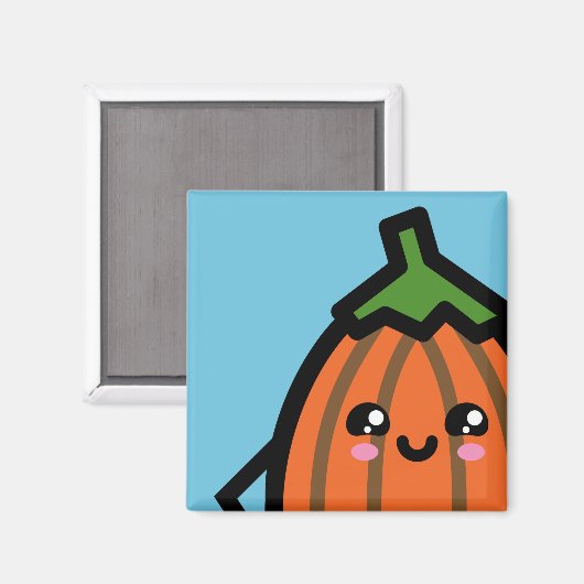 Creepy Egg Pumpkin - Halloween Magnet (Vorderseite/Rückseite)