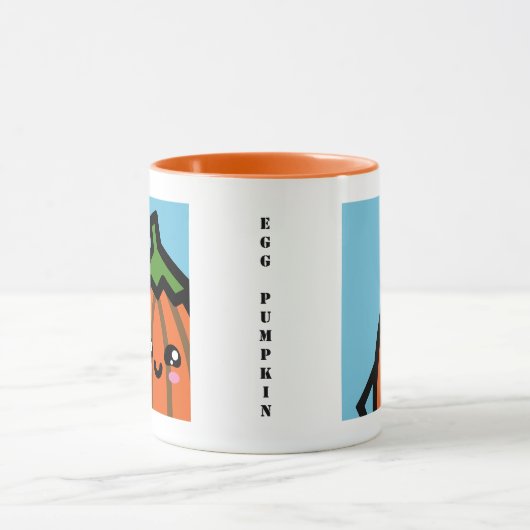 Creepy Egg Pumpkin - Halloween | Name hinzufügen Tasse (Zentrum)